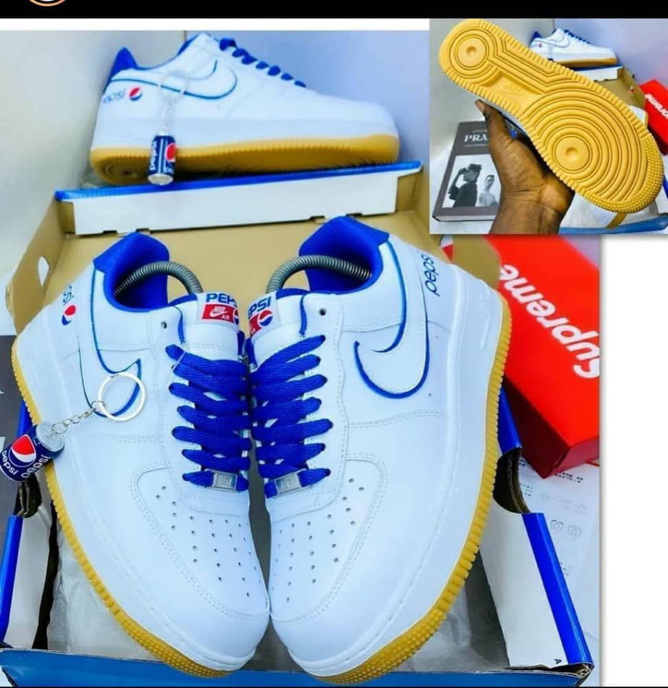 New High-Quality PEPSI Sneakers-white with blue lace up(41-45)
